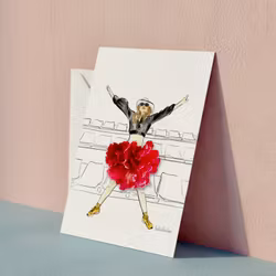 Lütteblüten kort - Supporter jente