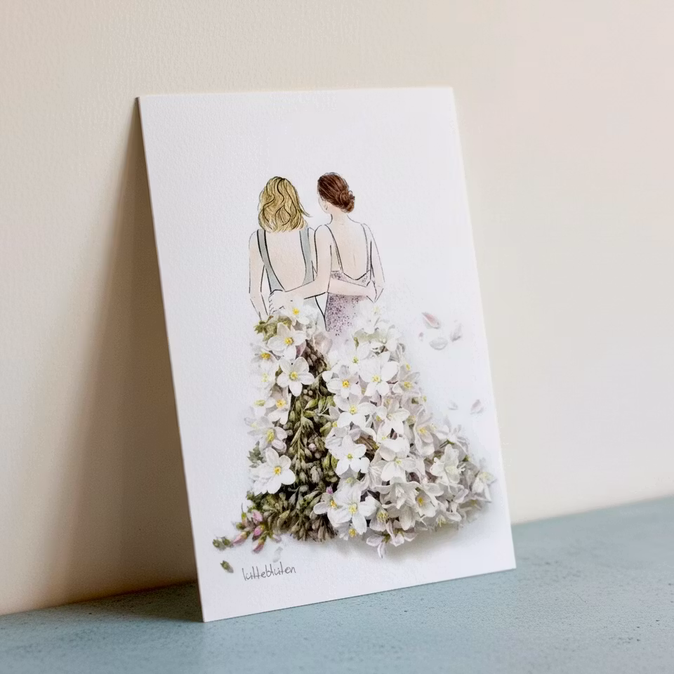 Lütteblüten kort - Brudepar