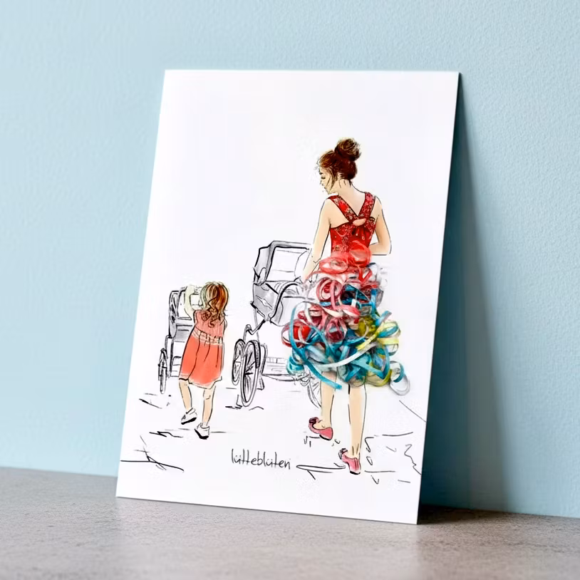 Lütteblüten kort - Trille barnevogn