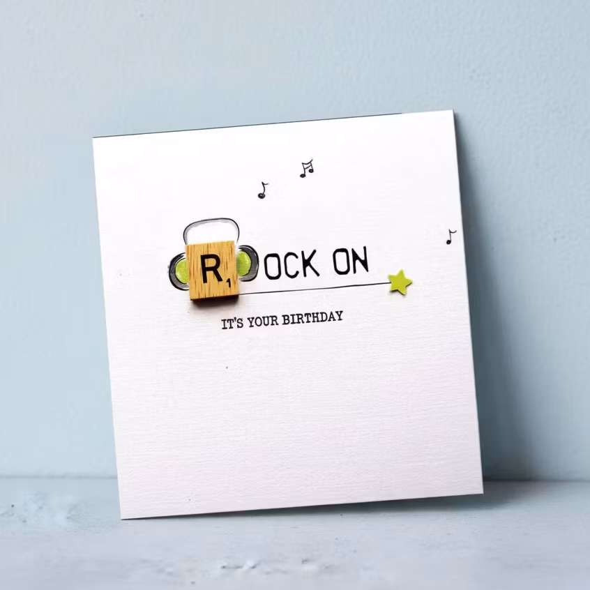 Bexy Boo Greeting Card - "ROCK ON"