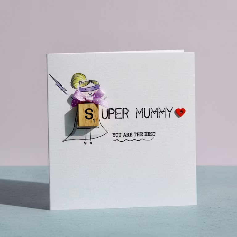 Bexy Boo Greeting Card - "SUPER MUMMY"