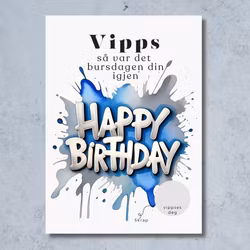 Vipps Bursdagskort - Happy Birthday