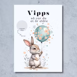 Vipps Bursdagskort - Kanin