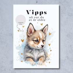 Vipps Bursdagskort - Hjertehund