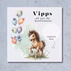 Vipps Konfirmasjonskort - Hest