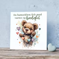 Bursdagskort - Bamseklem
