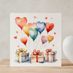 Raus Hverdag Kort - Gaver og Ballonger