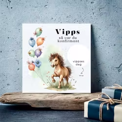 Vipps Konfirmasjonskort - Hest