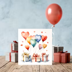 Raus Hverdag Kort - Gaver og Ballonger