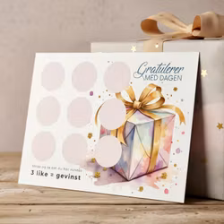 Skrap og vinn - Bursdagskort