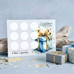 Skrap og vinn - Bursdagskort