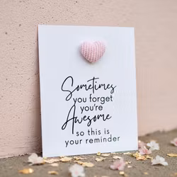 You are Awesome Pockethug - Lys Rosa Kordfløyel Hjerte