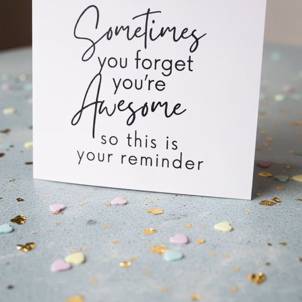 You are Awesome Pockethug - Rosa Kordfløyel Hjerte