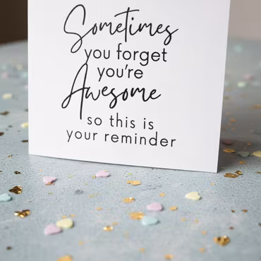 You are Awesome Pockethug - Rosa Kordfløyel Hjerte