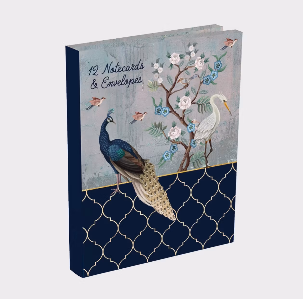 Kortpakke - 12 kort - Påfugl