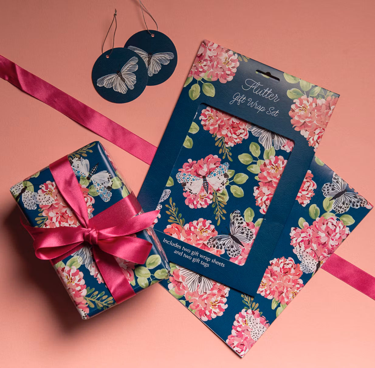 Gavepapir Set - Blomster