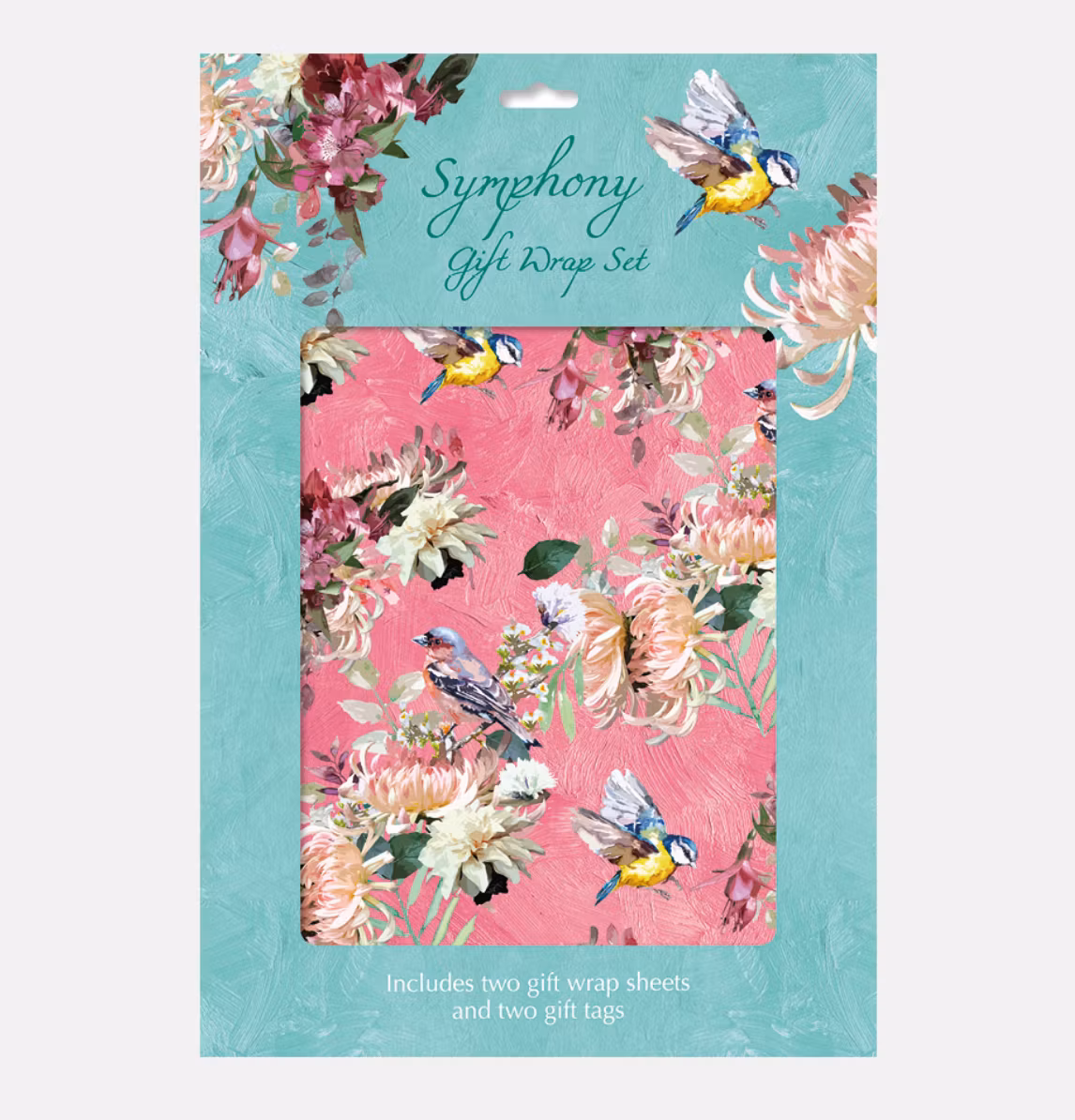 Gavepapir Set - Blomster og Fugler