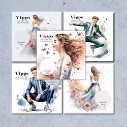 5pk Vipps Konfirmasjonskort