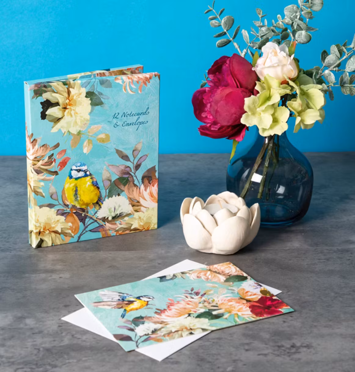 Kortpakke - Fugl og blomst