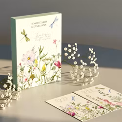 Kortpakke - 12 kort - Blomster og Øyenstikkere