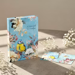 Kortpakke - Fugl og blomst