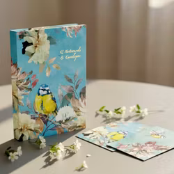 Kortpakke - Fugl og blomst