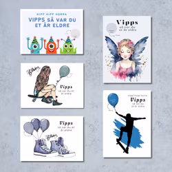5pk Vipps Bursdagskort