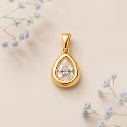CHARM - Elegant Gullbelagt Dråpeanheng