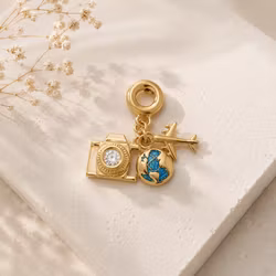Travel Charm Gullkjede