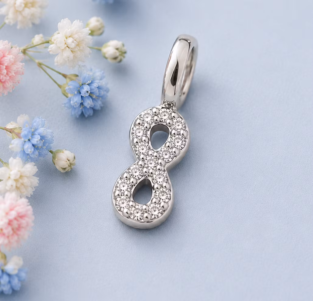 Infinity Silver Charm