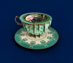 A Cup of Tea Pop Up Card - Cherry Blossom