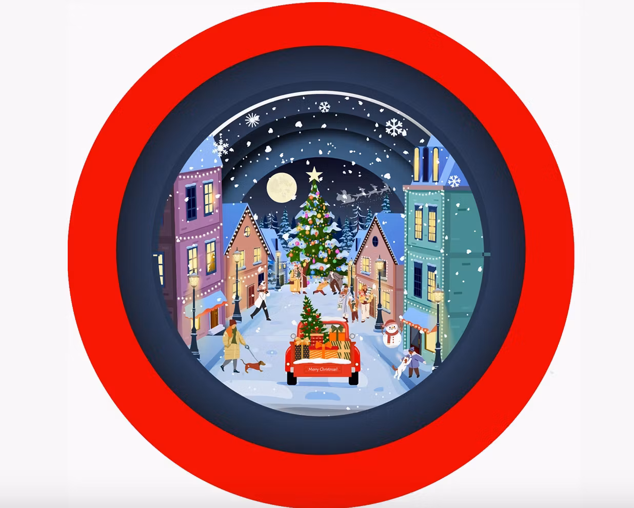 A Cup of Tea Pop Up Card - Christmas Village