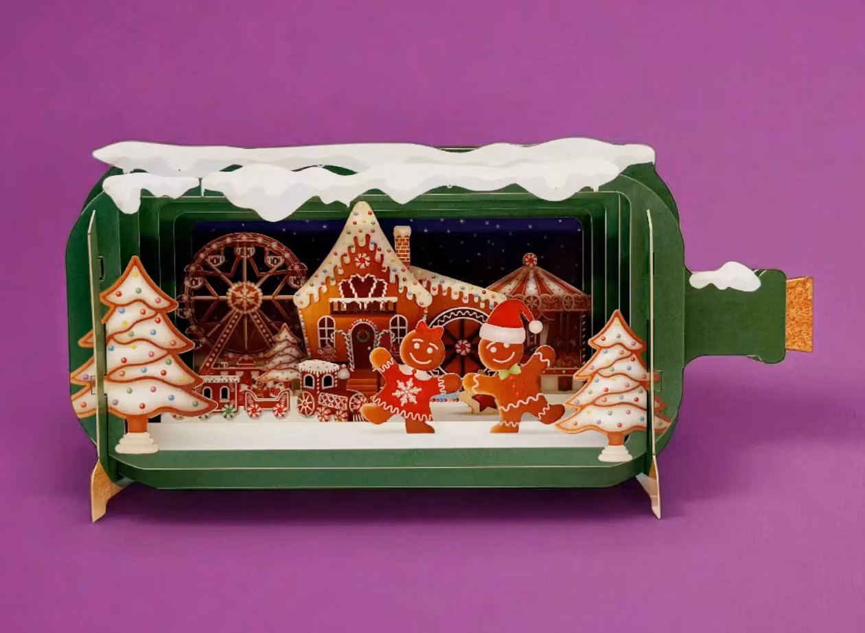 Alljoy Design -  Flaskepost  - gingerbread Christmas