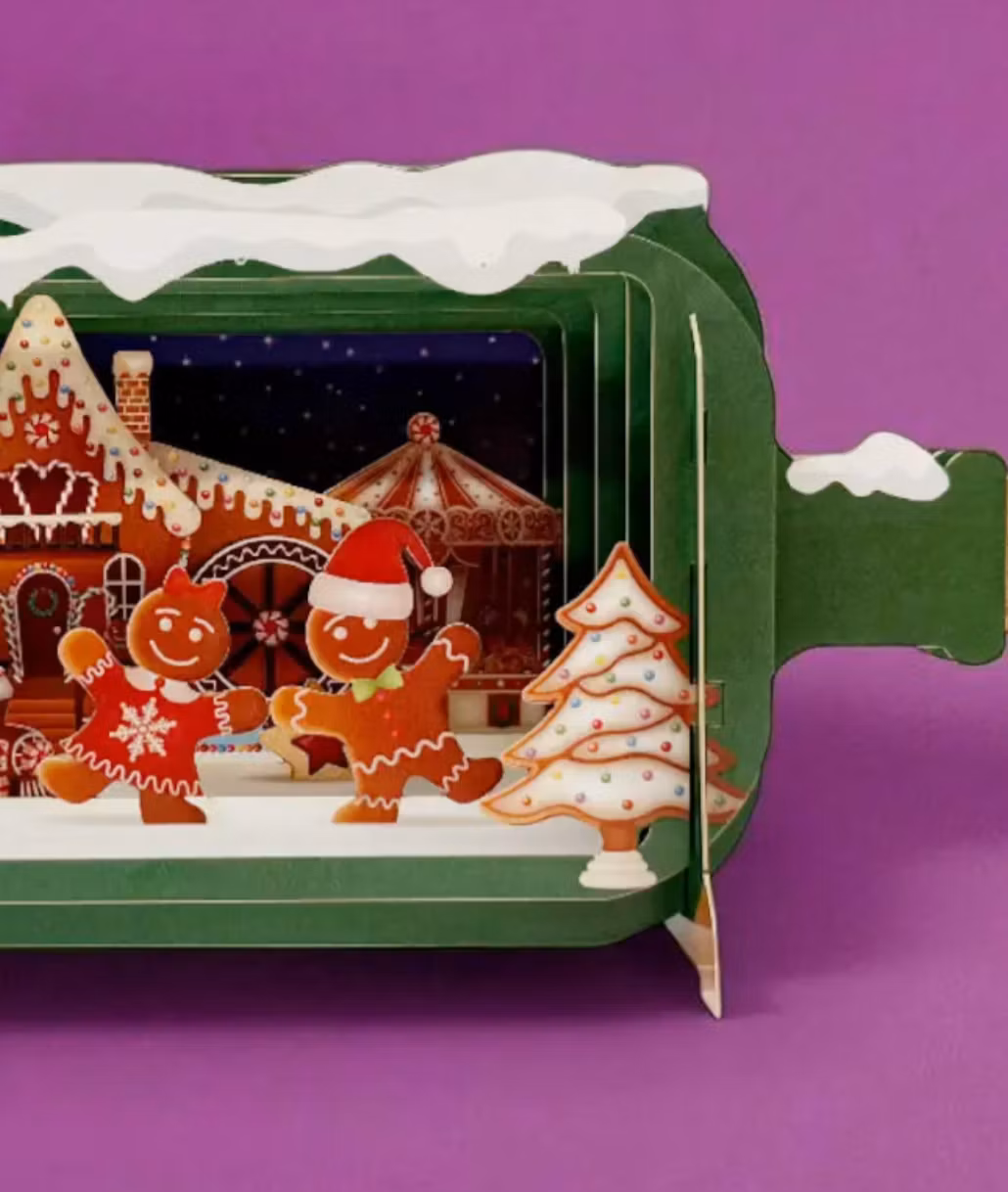 Alljoy Design -  Flaskepost  - gingerbread Christmas