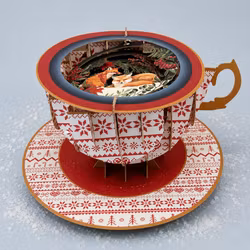 A Cup of Tea Pop Up Card - Winter Fox Tea