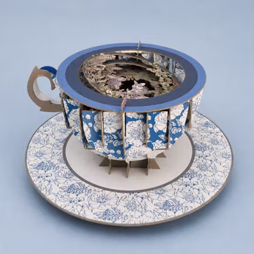 A Cup of Tea Pop Up Card - Kaniner
