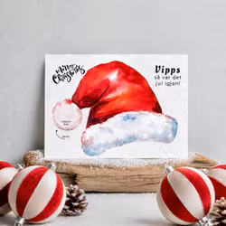 Vipps Julekort - Nissehatt