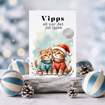 Vipps Julekort - Julekatter