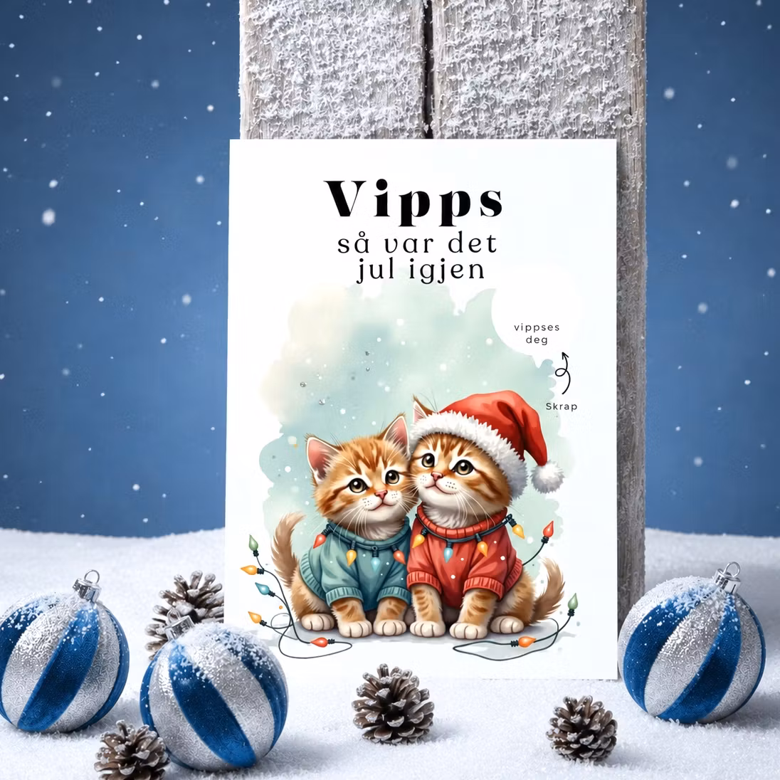 Vipps Julekort - Julekatter