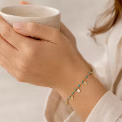 Une a Une - Indian Lagoon Tassel Bracelet