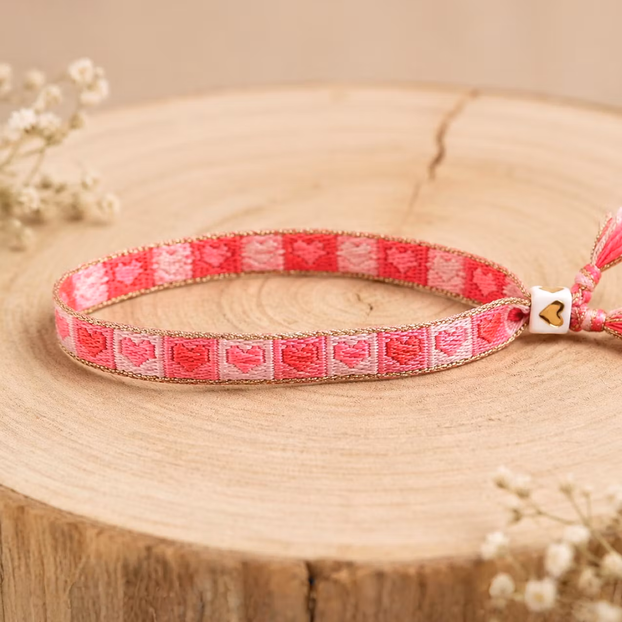 Ribbon Bracelet - Hearts
