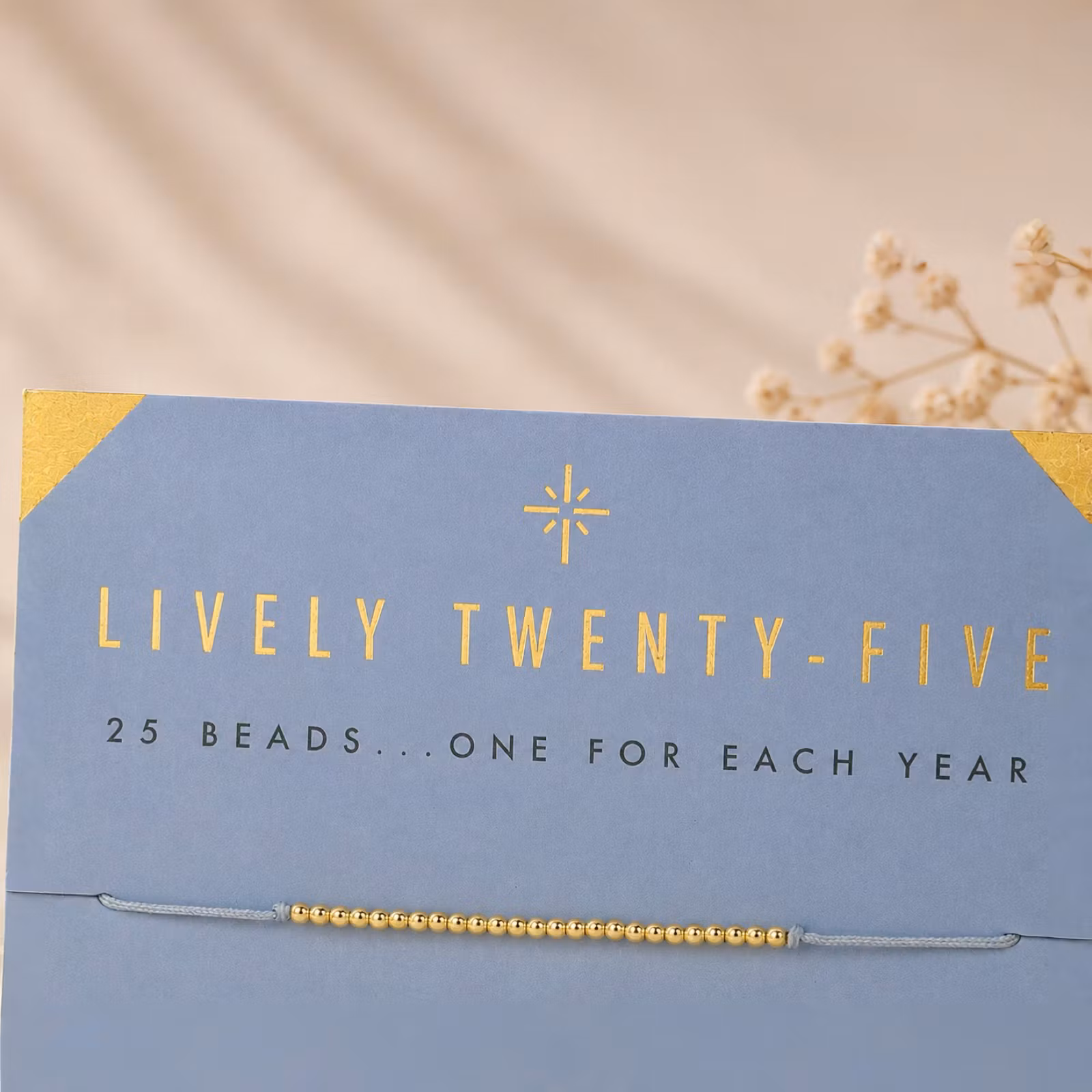 Lucky Feather - Milestone Birthday Bracelet - GOLD - Twenty-Five