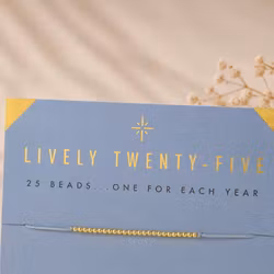 Lucky Feather - Milestone Birthday Bracelet - GOLD - Twenty-Five