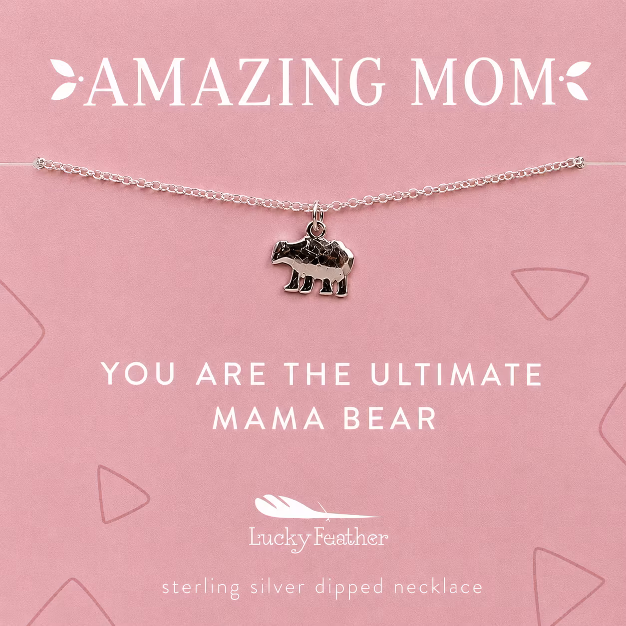Lucky Feather - Amazing Mum – Mama Bear Sølvkjede