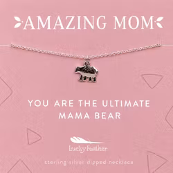 Lucky Feather - Amazing Mum – Mama Bear Sølvkjede