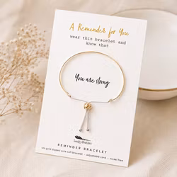 Lucky Feather - "You are STRONG" Bracelet