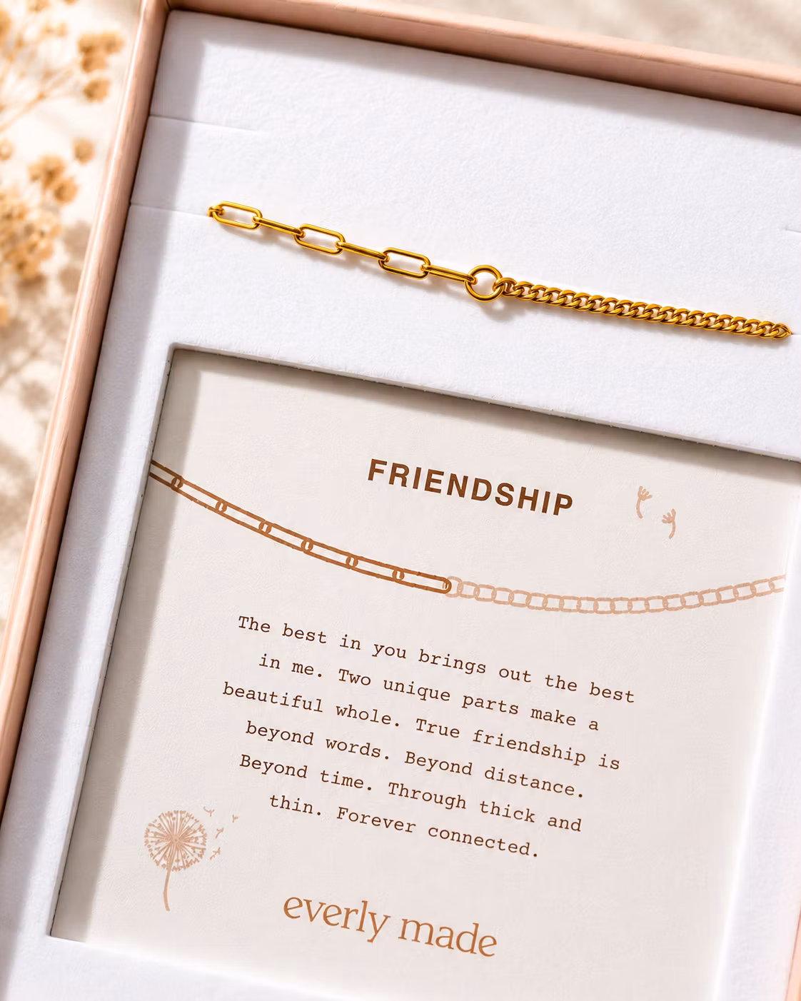 Everly Made - FRIENDSHIP  armbånd i Gull