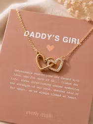 Everly Made - Linked Heart - Pappas Jente - Gullkjede