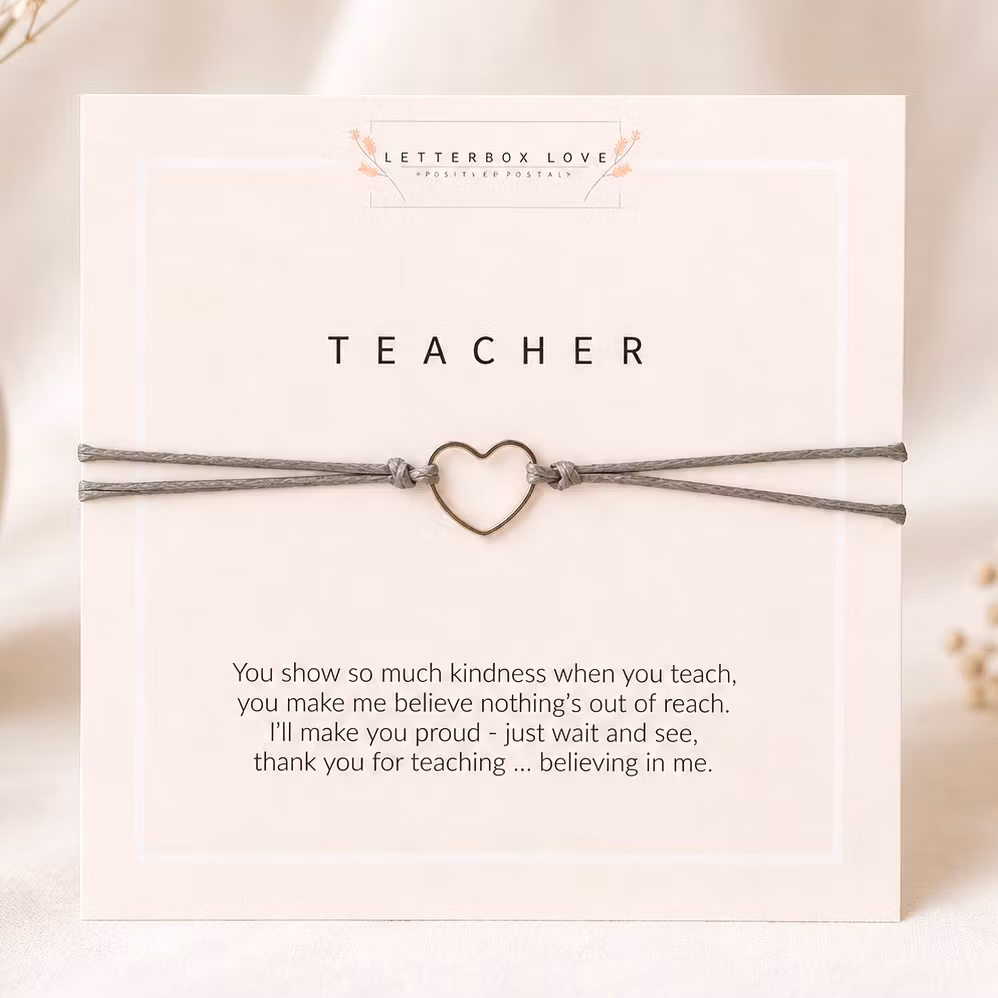 Letterbox Love - Thank You Teacher Bracelet