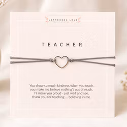Letterbox Love - Thank You Teacher Bracelet
